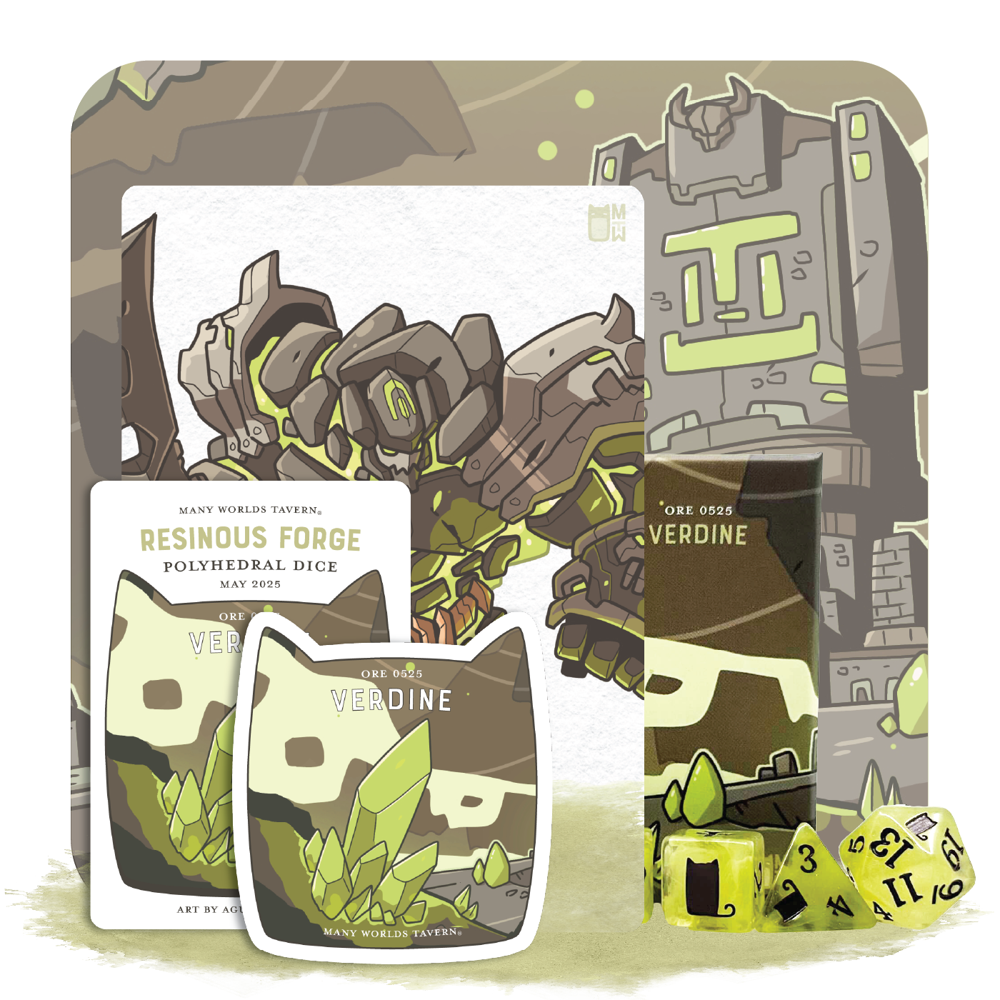 Resinous Forge Dice Set