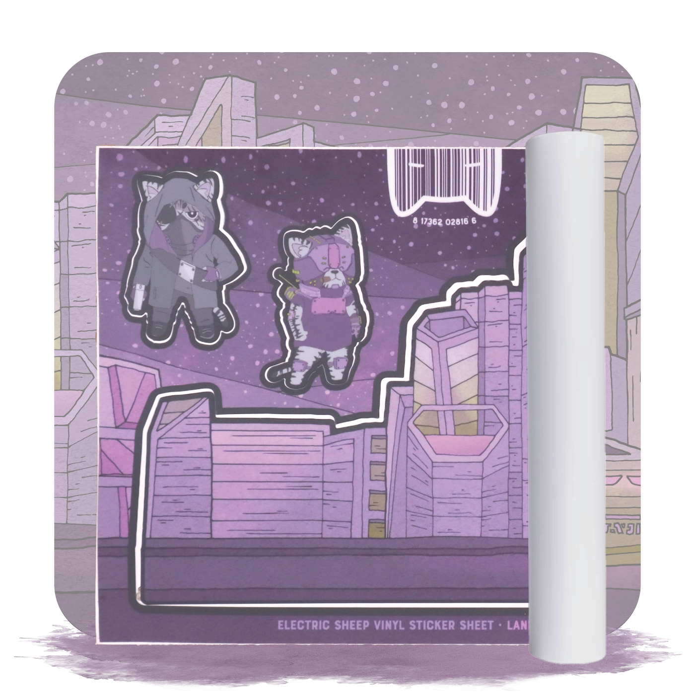 Electric Sheep Landscape Sticker