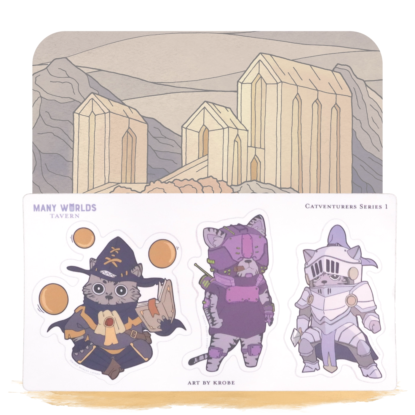 Catventurers Series 1 Sticker Sheet